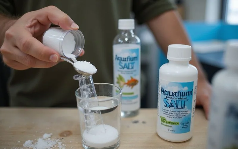 Seachem Cichlid Lake Salt being measured for an African cichlid tank