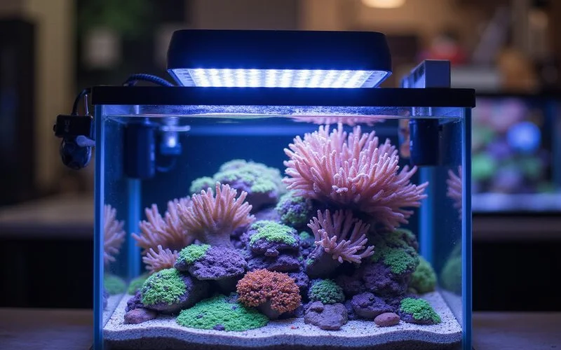 Current USA Orbit Marine over a soft-coral nano reef