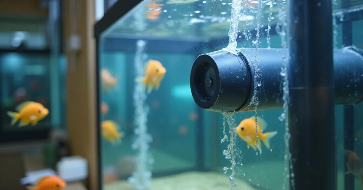 AquaClear 50 HOB filter mounted on a 20-gallon freshwater aquarium